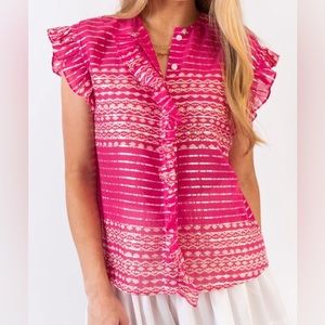 KOCH pink and gold design blouse